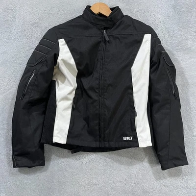 Bilt Brea Motorcycle Jacket Womens Small Black White Colorblock Moto Armor - Image 1 of 4