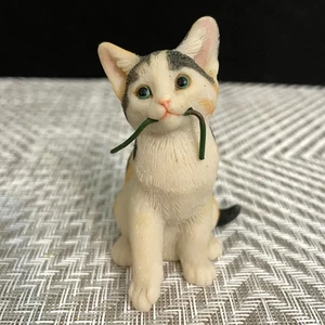 Ceramic Cat Figurine Especially For You Orange Gray White Calico Kitten 3” - Picture 1 of 7