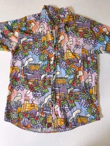 Colourful Holiday Shirt Mens Button Up Party BBQ Size XL - Picture 1 of 6