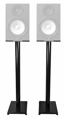 Rockville 37” Black Steel Studio Monitor Speaker Stands For Yamaha HS8 Monitors - Image 1 of 4