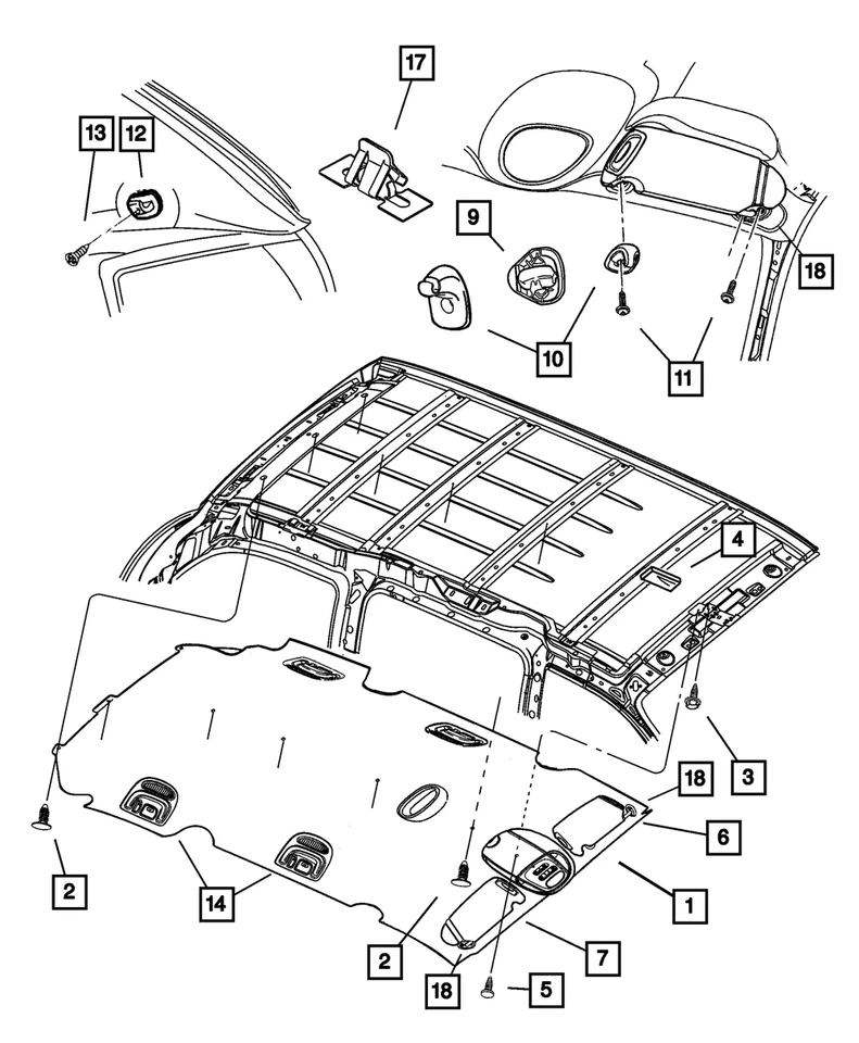 Genuine Mopar Illuminated Visor Right tr96tl2aa - Image 1 of 1
