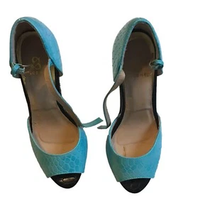 Blue & Black Platform High Heels Scene Candi Size 7 - Picture 1 of 5