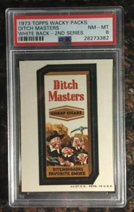 1973 Topps Wacky Packages Ditch Masters 2nd Series White Back PSA 8 NM-MT Card - Picture 1 of 1