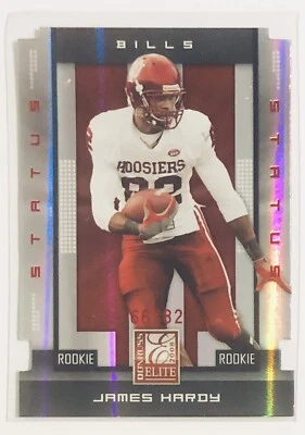 James Hardy 2008 Donruss Elite Status RC 66/82 Indiana Hoosiers Buffalo Bills - Image 1 of 2