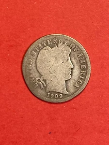COLLECTABLE 1909 United States SILVER Ten Cent Coin - Picture 1 of 2