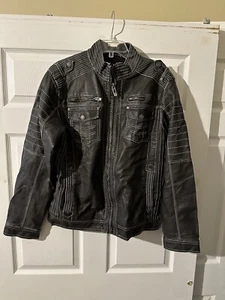 Vintage Men’s Point Zero-Black-Racing Jacket-Polyvinyl Leather -Size L - Picture 1 of 18