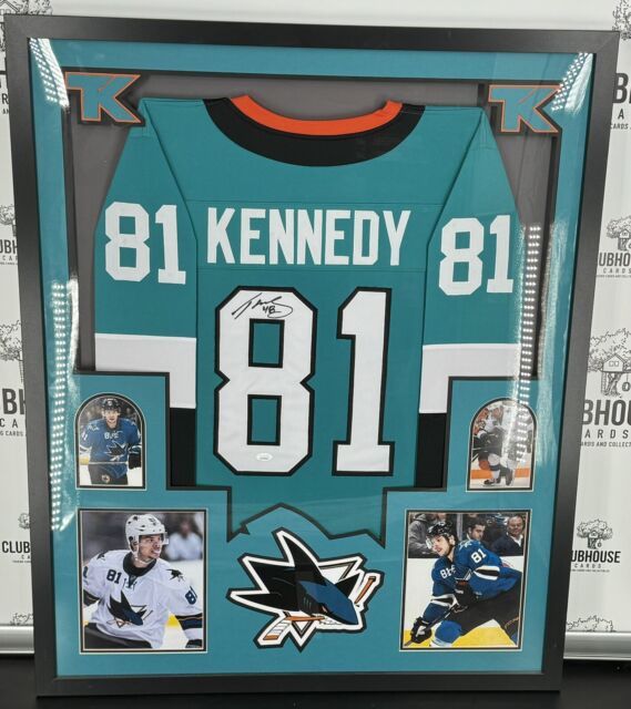 Brent Burns San Jose Sharks Fanatics Authentic Deluxe Framed Autographed  Teal Adidas Authentic Jersey