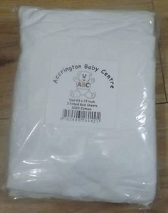 2 x Fitted Sheets Fit 160 x 70 cm - Premium Quality 100% Cotton - White  Fast - Picture 1 of 3