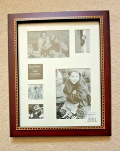 Burnes Of Boston 6 Opening Collage 11x14 Wood Frame w/ Genuine Inlay Never Used - Picture 1 of 4