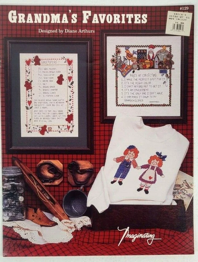 Imaginating GRANDMA'S FAVORITES Cross Stitch Patterns Book Leaflet  - Image 1 of 1