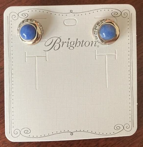 Brighton Neptus Ringe Knopf Ohrstecker blauer Stein - Bild 1 von 2
