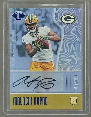 2017 Panini Illusions Draft Picks #184 Malachi Dupre Auto 100/100 Packers RC LSU - Image 1 of 2