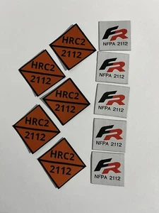 10 FR NFPA 2112 Iron On Patch / Tag Fire Retardant Pants Shirt Jacket - Picture 1 of 4