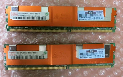 HP Memory Module 2GB Kit FBD PC2-5300 (2x1GB KIT) 397411-B21 416471-001  - Image 1 of 4
