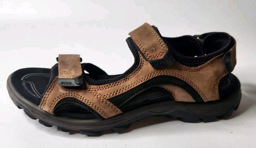 Sandali ECCO da uomo Yucatan Receptor in pelle marrone con gancio per esterni! 44 US 10 5