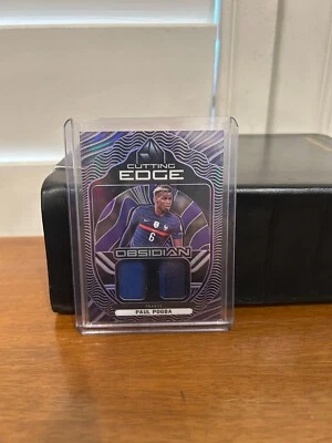 2021-22 Panini Obsidian - Cutting Edge Purple Paul Pogba /75 Patch Relic France  - Image 1 of 2