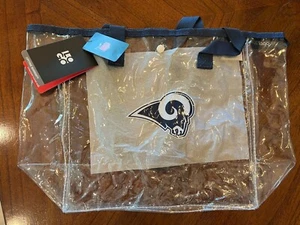 LA Rams, NFL Clear Messenger Tote Bag Purse- See Through For Football Stadium - Picture 1 of 1
