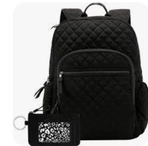 donggangaji womans classic black backpack with wallet and trolley sleeve(B189) - Picture 1 of 6