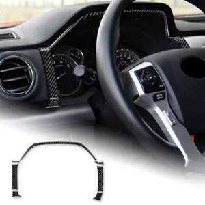 Pegatina interior de fibra de carbono para embellecedor de velocímetro negro para Toyota Tundra 2014-2020 - Imagen 1 de 6