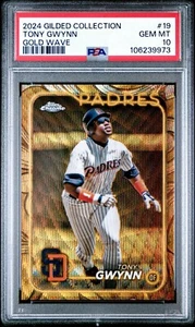 2024 Topps Chrome Gilded Collection TONY GWYNN /75 PSA 10 Padres HoF - Picture 1 of 3