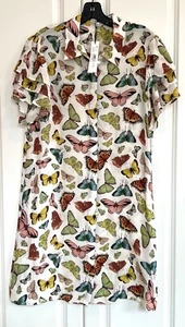 NWT Alice + Olivia sz Large (10-12) Boundless Butterfly cupro shift dress $375 - Picture 1 of 6