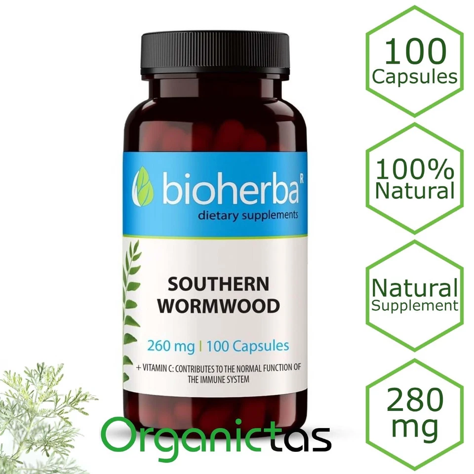 Artemisinin Supplement 260mg Southern Wormwood Extract 100 Capsules 100d Supply - Image 1 of 4