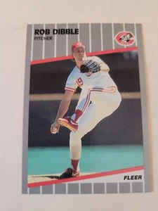 Rob Dibble 1989 Fleer Rookie Card Cincinnati Reds - Picture 1 of 2