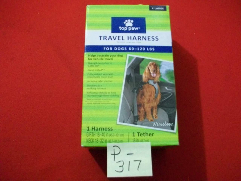 Top Paw Travel Dog Harness for Dogs Size X-large 60 to 120 Lbs Pet