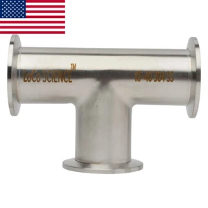 KF-40 NW-40 Tee Vacuum Fitting SS304 LoCo SCIENCE!! - Picture 1 of 5