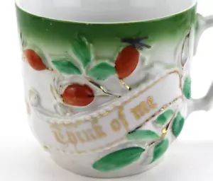 Antica tazza da tè verde sfumato Think of Me oro floreale bacche tazza da tè tazza da caffè - Foto 1 di 9