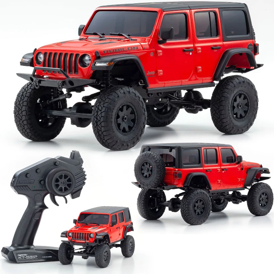 Kyosho 1/28 MINI-Z 4 Wheel Drive Jeep Wrangler RTR Red KYO32521R