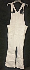 Gap 1969 Women's Carpenter Bid White Flare Overall Jeans Size XXL - Picture 1 of 6