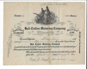 PENNSYLVANIA 1914 Hall Cotton Maturing Co Stock Certificate Philadelphia #25 - Picture 1 of 2