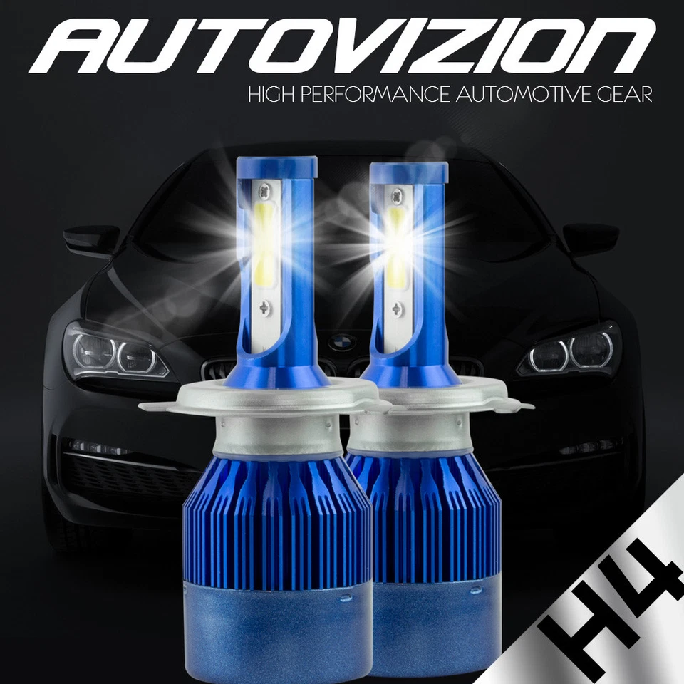 AUTOVIZION LED HID Headlight Conversion kit H4 9003 6000K for 1994-1998 Saab 900 - Image 1 of 1