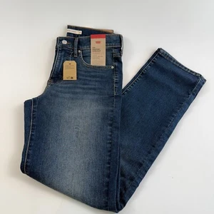 Levi's Women 314 Shaping Straight Mid Rise Zip Fly Stretch Jeans 29x32 Blue NWT - Picture 1 of 13