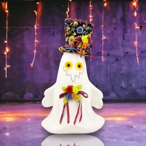 24" Day Of The Dead Ghost With Hat on Pedestal Halloween Decor *SHIPS WITHIN 10 - Picture 1 of 1