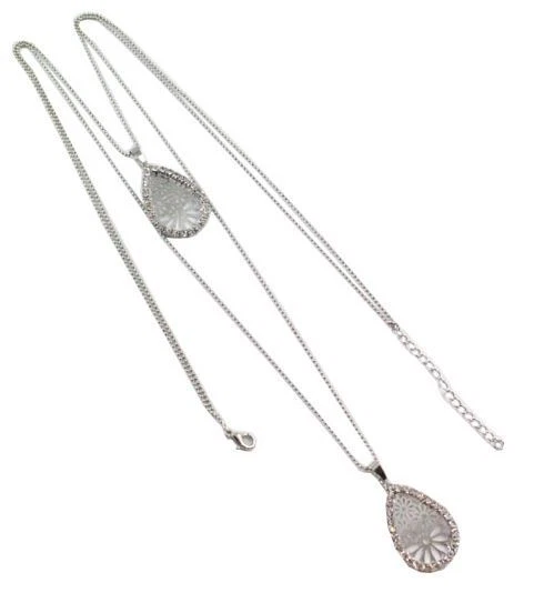 Halskette Tropfen silber 90 cm - Bild 1 von 1