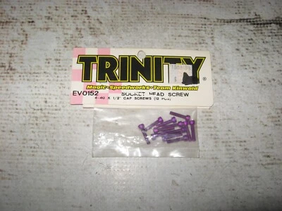 🔥 Vintage RC Trinity 4-40 x ½” CH Screws Aluminum Purple (12) EV 0152 🔥 - Image 1 of 2