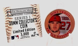 Mike Trout Bronze 39MM Collector Coin /3000 Series 1-Highland Mint Trading Coins - Bild 1 von 6