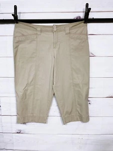 Just My Size Womens Capri Pants Size 20W Brown Flat Front High Rise Pockets - Picture 1 of 7