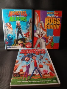Kinder DVD Set-Wolkig mit Chance, Bugs Bunny, Monster vs Aliens, für Familie - Bild 1 von 10