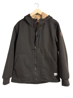 Chaqueta forrada Free Country negra Soft Shell Sherpa. Resistente al agua/viento talla M Foto 1 de 4