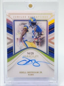 ODELL BECKHAM JR. 2023 IMMACULATE JUBILEE SIGNATURES GOLD RAMS AUTO /25 Q5099 - Picture 1 of 2