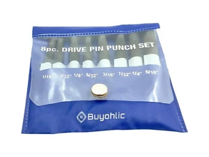 8 Pcs Short Drive Bolt Catch Roll Pin Punch Set - Picture 1 of 5
