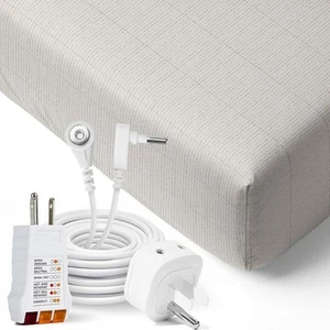 Organic Grounding Bed Sheet Kit – Fitted Earthing Sheet (95% Cotton, 5% Silve... - Bild 1 von 9