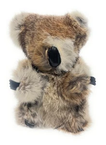 Vintage 1970er Koala Echtfell Plüsch Australien Teddybär sehr weich 7,5 Zoll harter Körper - Bild 1 von 6
