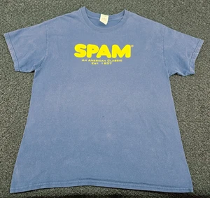 SPAM Brand T-Shirt Large Blue Canned Meat Foods Classic - Picture 1 of 9