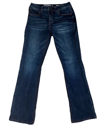 Jeans AriZona Jean Co Superflex Cintura Ajustable Corte Bota Denim Oscuro 16 Reg Foto 1 de 4