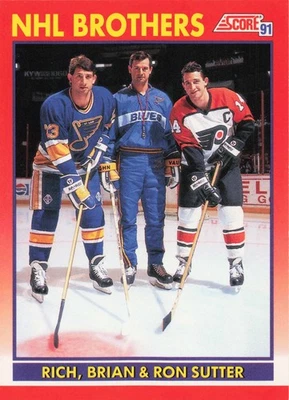 1991-92 Score Hockey Canadian Rich Sutter/Brian Sutter/Ron Sutter #268 - Image 1 of 2