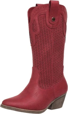 Botas de Vaquero para Mujer Vaquera Western Punta Tacón Bajo Niñas...  Foto 1 de 4